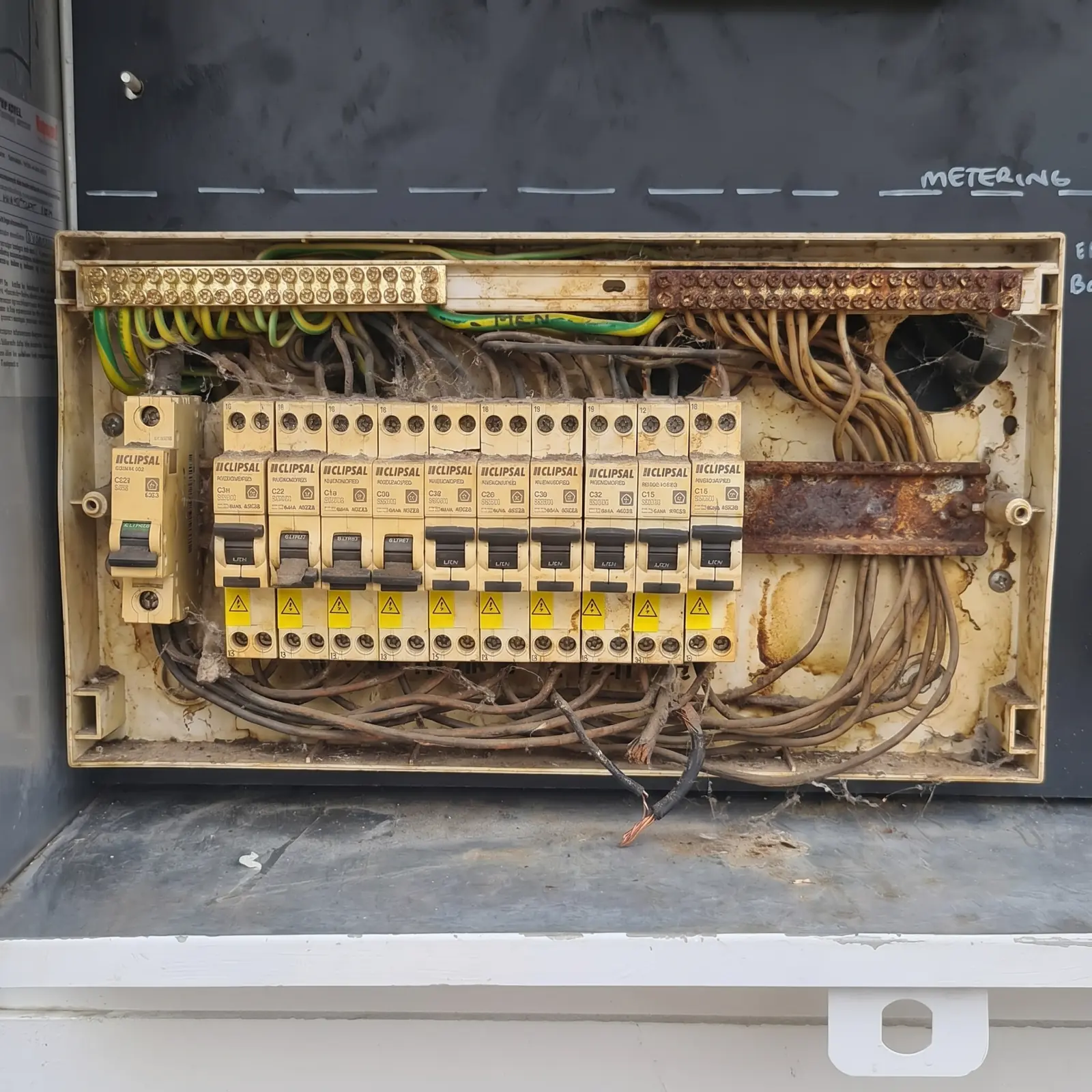 Safety switches and circuit breakers in a modern switchboard